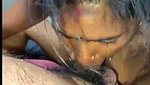 Sexy wife give deeply Blowjob  eat cum