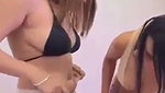Two girl enjoying themselves  showing boobs