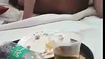 Group of girls  boys enjoying in hotel room