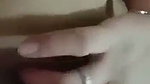 Sexy slim girl show her boobs  rubing her pussy
