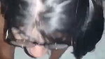 Slapping and playing with her