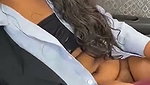 Black Beauty In Car Wearing Panty After Fuck