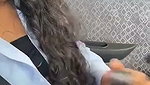 Black Beauty In Car Wearing Panty After Fuck