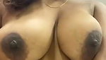 Horny Girl Pressing And Playing With Her Boobs