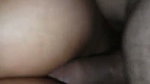 Boyfriend drill her ass  fill cum