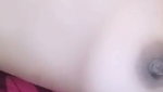 Hot beautiful bhabhi pressing her boobs  showing