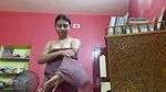 After bath girl wearing cloth
