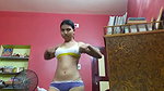 After bath girl wearing cloth