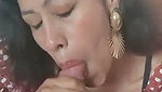 Beautiful girl giving Blowjob to his bf