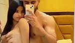 slim babe fucking with bf infront of mirror