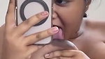 Horny Chubby Bengali GF Showing Licking Boobs Shak
