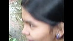 Horny GF Pressing Boobs Giving Blowjob Outdoor