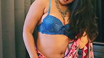 Model Anjali Gaud Hot Pink Saree Nude