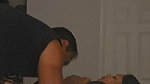 Boyfriend suck his gf boob  kissing