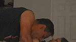 Boyfriend suck his gf boob  kissing