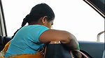 Car driving showing her dick to aunty