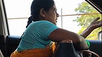 Car driving showing her dick to aunty