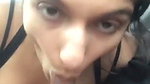 Beautiful girl giving deeply Blowjob