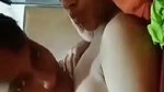 Boyfriend pressing boobs  licking gf pussy