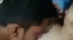 Boyfriend pressing boobs  licking gf pussy