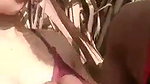 Boyfriend suck his gf boob in open field