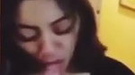 Sexy girlfriend giving Blowjob  bf enjoying