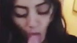 Sexy girlfriend giving Blowjob  bf enjoying