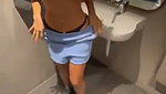 Airport Washroom Convinced Hot Young Girl Banged