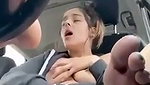 Cute  Horny Babe Hard Masturbating Pink Pussy Car