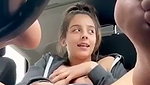 Cute  Horny Babe Hard Masturbating Pink Pussy Car