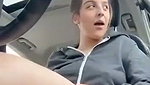 Cute  Horny Babe Hard Masturbating Pink Pussy Car