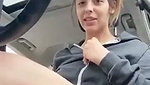 Cute  Horny Babe Hard Masturbating Pink Pussy Car