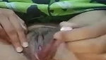 Beautiful girl show her wet pussy  inserting nail polish cap