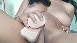 Beautiful sexy girl using dilo to destroy her pussy