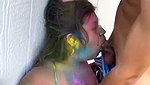Bhabhi giving Blowjob outdoor with devar foreign friend