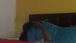 Boyfriend  girlfriend enjoying in hotel room