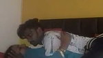 Boyfriend  girlfriend enjoying in hotel room