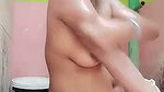 Village aunty taking bath  showing