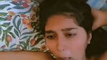 Beautiful girl give Blowjob  cum on her face