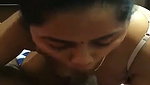 Bhabhi giving Blowjob to his lover dick