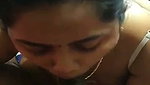 Bhabhi giving Blowjob to his lover dick