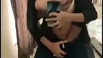 Boyfriend pressing boobs  gf enjoying