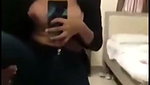 Boyfriend pressing boobs  gf enjoying