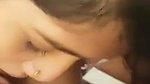 Hot girl give Blowjob  boob press by bf