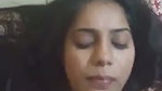Sexy girl show  cum on her face