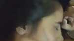 Sexy girl show  cum on her face