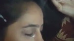 Sexy girl show  cum on her face