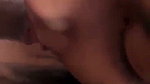 Saggy boobs babe giving blowjob