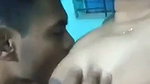 chubby wife boobs sucking by husband