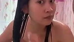 Nepali girl taking shower  showing